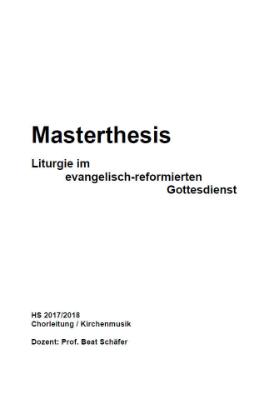 Liturgie im evangelischen-reformierten Gottesdienst