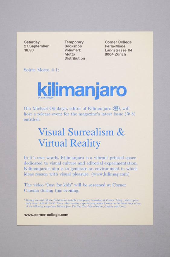 Soirée Motto #1: Kilimanjaro