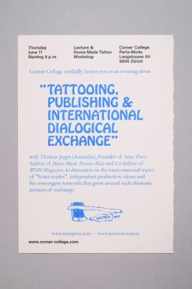 Tattooing, Publishing & International Dialogical Exchange