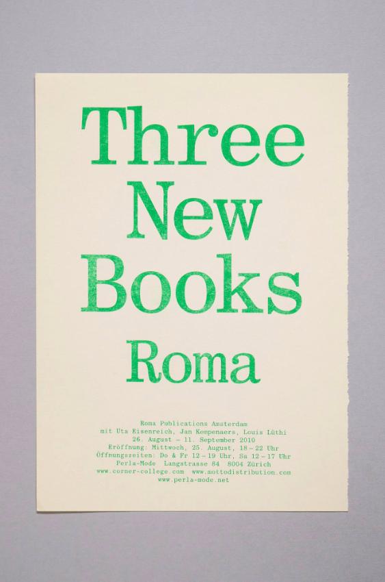 Three New Books Roma