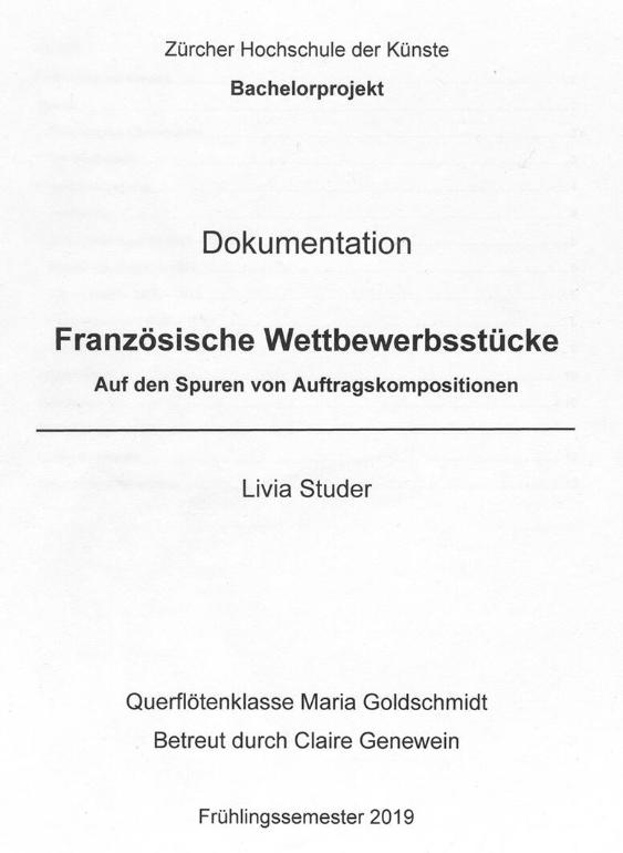 Französische Wettbewerbsstücke