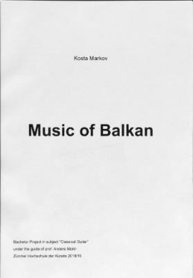Music of Balkan