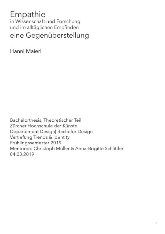Empathie in Wissenschaft und Forschung und im alltäglichen Empfinden