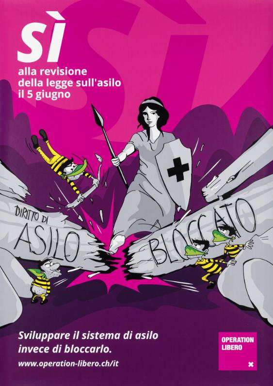Sì alla revisione della legge sull'asilo il 5 giugno - Diritto di asilo bloccato - Opertation Libero