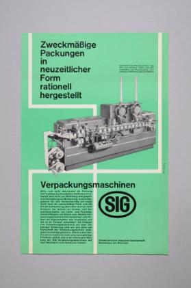 SIG - Verpackungsmaschinen - Zweckmässige Packungen in neuzeitlicher Form rationell hergestellt