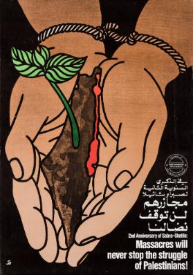 [in arabischer Schrift] - 2nd Anniversary of Sabra-Shatila: Massacres Will Never Stop the Struggle of Palestinians!