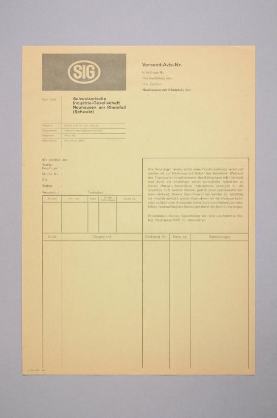 SIG, Schweizerische Industrie Gesellschaft