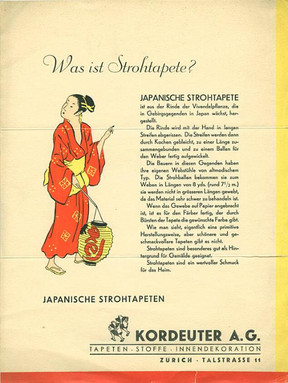 Japanische Strohtapeten