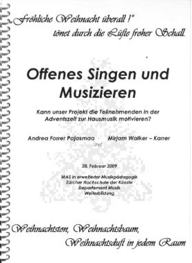 Offenes Singen und Musizieren