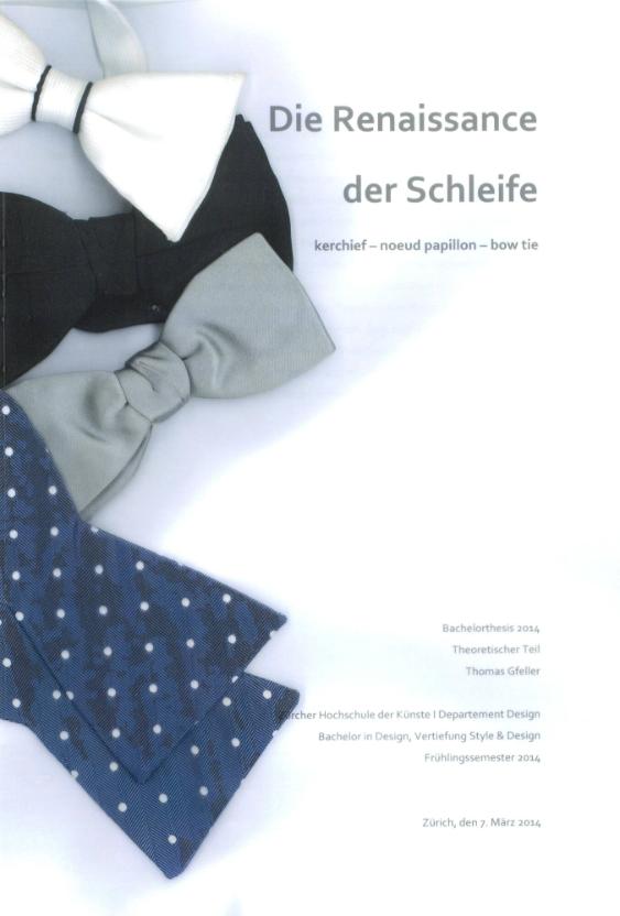 Die Renaissance der Schleife. Kerchief - noeud papillon - bow tie