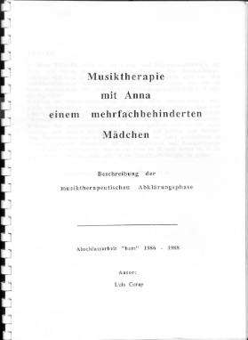 Musiktherapie mit Anna, einem mehrfachbehinderten Mädchen