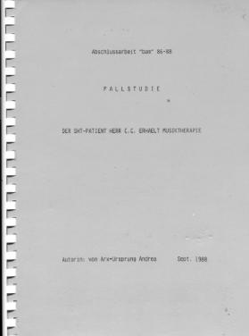 Fallstudie, der SHT-Patient Herr C.C. erhält Musiktherapie