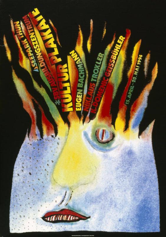 Kultur Plakate - Eugen Bachmann - Niklaus Troxler - K. Domenic Geissbühler  - SBG Ausbildungszentrum