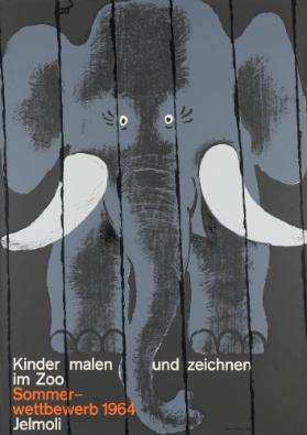Kinder malen und zeichnen im Zoo - Sommer-Wettbewerb 1964 Jelmoli