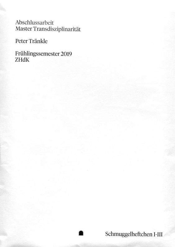 Schmuggelheftchen I - III