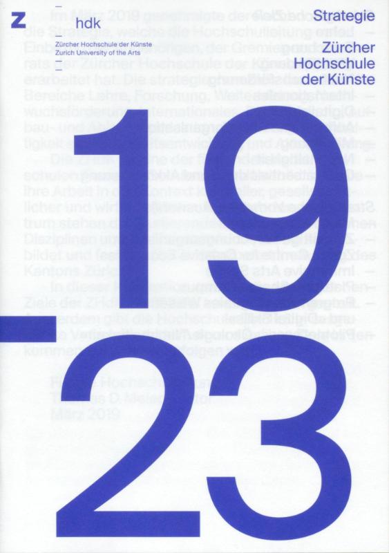 Strategie 2019-2023 der Zürcher Hochschule der Künste