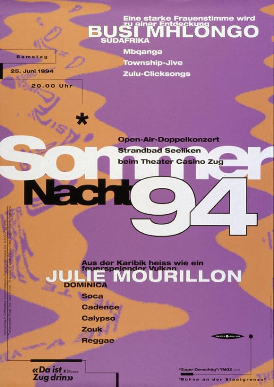 Sommer Nacht 94 - Open-Air-Doppelkonzert - Busi Mhlongo - Julie Mourillon - Strandbad Seeliken beim Theater Casino Zug