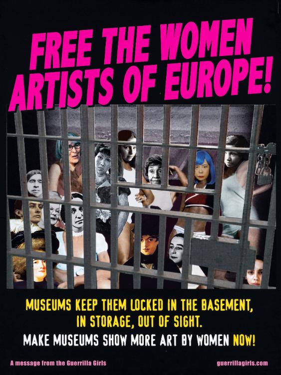 Free the Women Artists of Europe! Museums Keep them Locked in the Basement, in Storage, out of the Sight. Make Museums Show more Art by Women Now!
