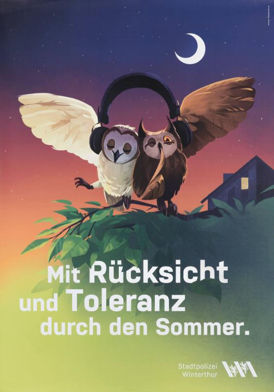 Mit Rücksicht und Toleranz durch den Sommer. Stadtpolizei Winterthur