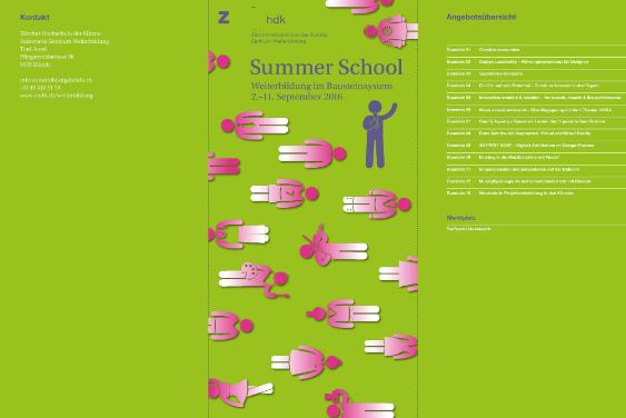 Summer School, 2.- 11. September 2016