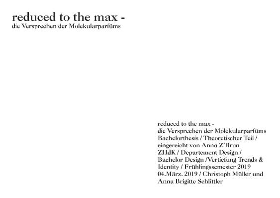 reduced to the max - die Versprechen der Molekularparfüms