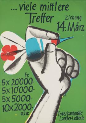 ...viele mittlere Treffer - Ziehung 14. März - Interkantonale Landeslotterie