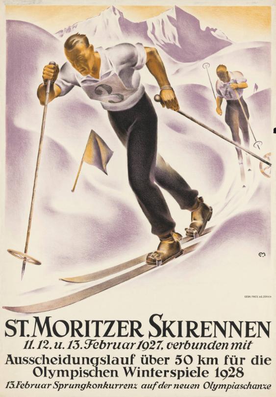 St. Moritzer Skirennen - Verbunden mit Ausscheidungslauf über 50 km für die Olympischen Winterspiele 1928