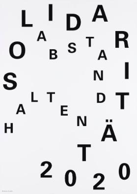 Solidarität - Abstand halten - 2020