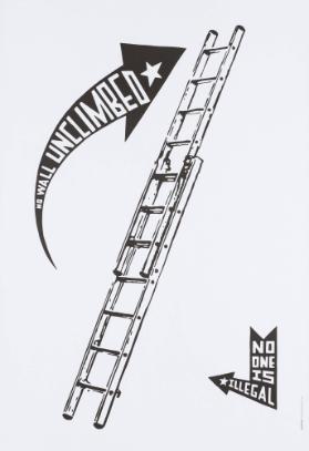 No Wall Unclimbed - No One Is Ilegal - Crit-Icon Poster Tour