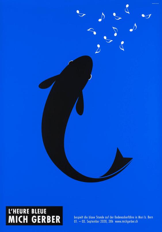 L'heure bleue - Mich Gerber bespielt die blaue Stunde auf der Bodenackerfähre in Muri b. Bern