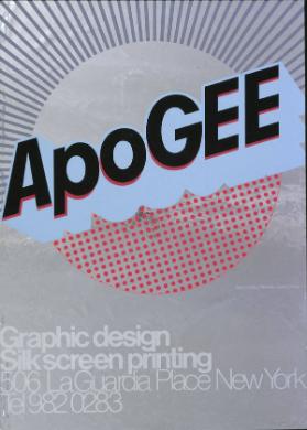 Apogee - Graphic Design - Silk screen printing - La Guardia Place