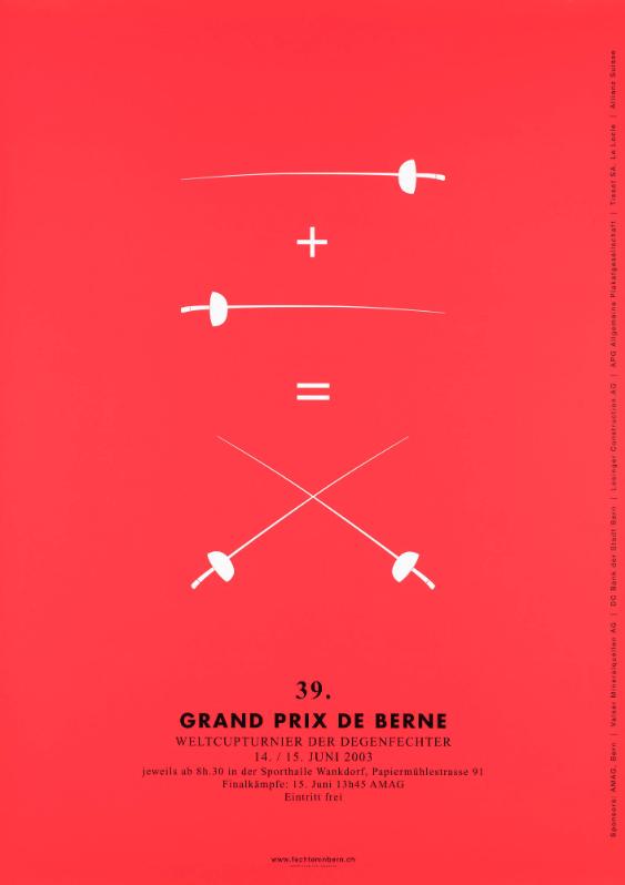 39. Grand Prix de Berne - Weltcupturnier der Degenfechter