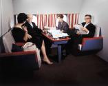 René Hubert, First Class Lounge der DC-8 der Swissair, 1960, ETH-Bibliothek Zürich, Bildarchiv/…