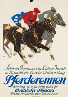 Schweiz. Rennverein Sektion Zürich u. Kavallerie-Verein Zürich u. Umg. - Pferderennen - Wollishofer-Allmend