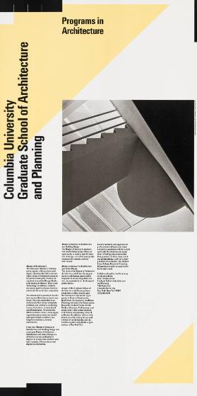 Columbia University - Graduate School of Architecture and Planning - Programs in Architecture
