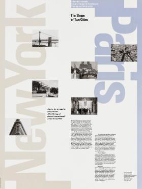 New York - Paris - The Shape of Two Cities -  A Junior Year Introduction to Architecture, Urban Planning, and Historic Preservation Held in New York and Paris - Columbia University - Graduate School of Architecture - Planning and Preservation