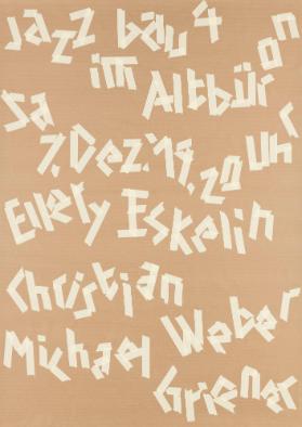Jazz im Bau 4 Altbüron - Ellery Eskelin - Christian Weber - Michael Griener