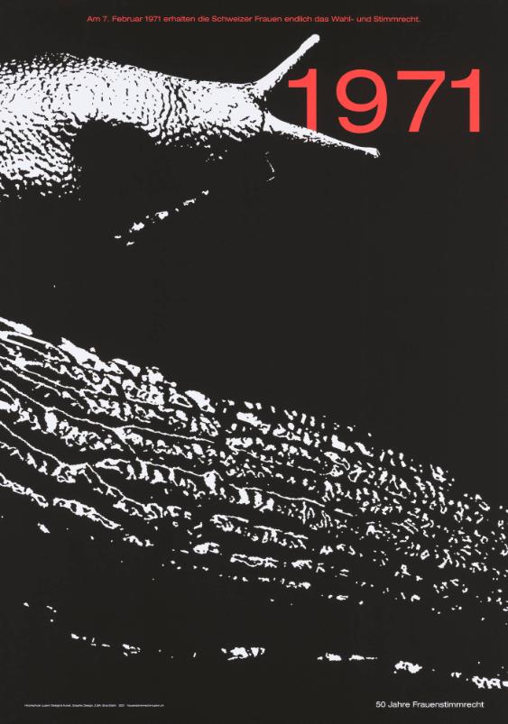 1971 - Am 7. Februar 1971 erhalten die Schweizer Frauen endlich das Wahl- und Stimmrecht. 50 Jahre Frauenstimmrecht