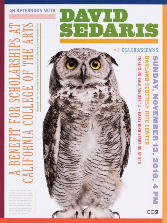 An Afternoon with David Sedaris - A Benefit For Scholarships at California College of The Arts