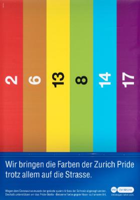 Wir bringen die Farben der Zurich Pride trotz allem auf die Strasse. Wegen dem Coronavirus musste der grösste queere Anlass der Schweiz abgesagt werden. Deshalb unterstützen wir das Pride-Motto "Bekenne Farbe gegen Hass" auf unsere Art. Umsteigen lohnt sich. VBZ - Züri Linie