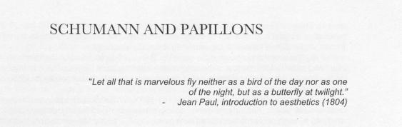 Schumann and Papillons