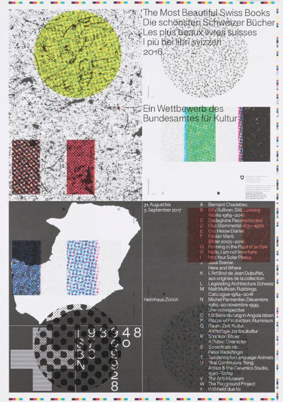 Die schönsten Schweizer Bücher 2016 - Ein Wettbewerb des Bundesamtes für Kultur - Helmhaus Zürich