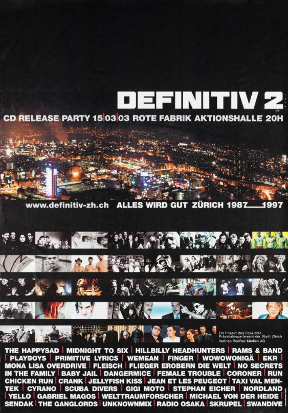 Definitiv 2 - CD Release Party - Rote Fabrik Aktionshalle - Alles wird gut 1987-1997
