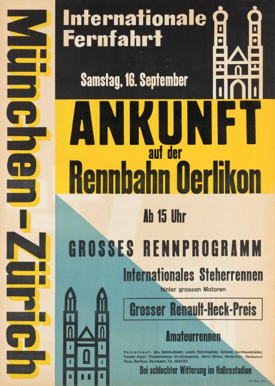 München-Zürich - Internationale Fernfahrt - Ankunft auf der Rennbahn Oerlikon