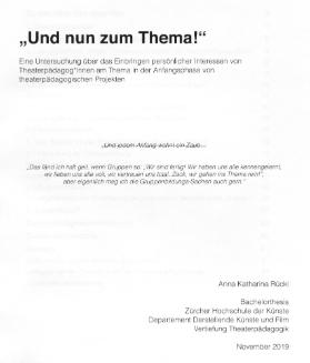 "Und nun zum Thema!"