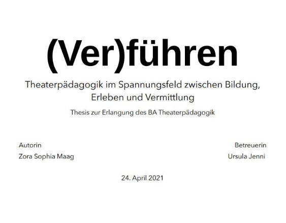 (Ver)führen