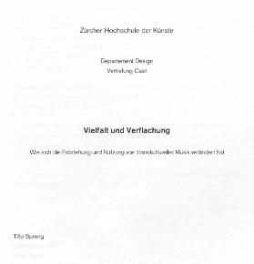 Vielfalt und Verflachung