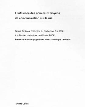 L'influence des nouveaux moyens de communication sur la rue