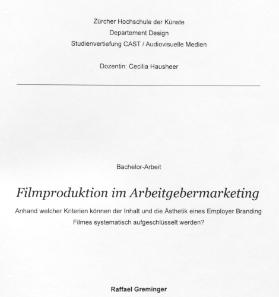 Filmproduktion im Arbeitgebermarketing