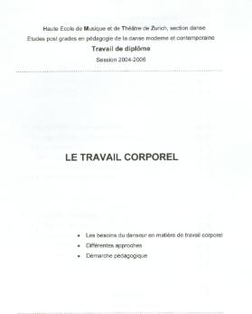 Le travail corporel
